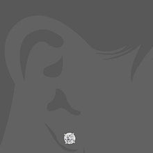 Load image into Gallery viewer, Silver Studs 6 mm Made with Crystals From SWAROVSKI(R)-Crystal