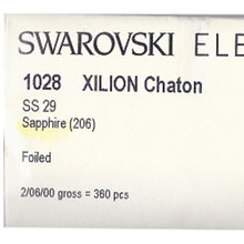 Load image into Gallery viewer, Silver Studs 6mm Made with Crystals From SWAROVSKI(R) Sapphire