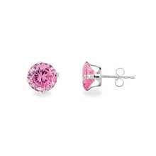 Load image into Gallery viewer, Silver Studs 6mm Made with Crystals From SWAROVSKI(R) Crystal Rose