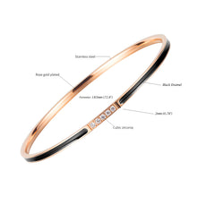 Load image into Gallery viewer, Stainless steel "Enamel" Bracelet Cubic zirconium