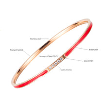 Load image into Gallery viewer, Stainless steel "Enamel" Bracelet Cubic zirconium