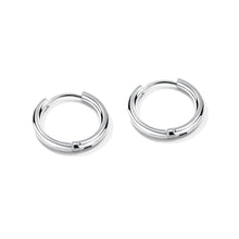 Load image into Gallery viewer, Fancy Stainless steel Hoops Silver Color Earrings