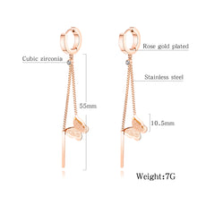 Load image into Gallery viewer, Fancy stainless steel jewelry BUTTERFLY Earrings