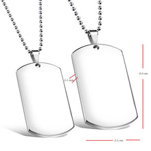 Load image into Gallery viewer, Fancy Stainless steel DOG TAG Necklace