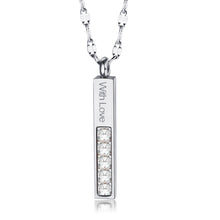 Load image into Gallery viewer, BAR CZ NECKLACE