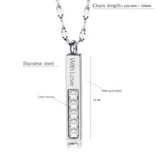Load image into Gallery viewer, BAR CZ NECKLACE