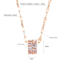 Load image into Gallery viewer, CYLINDER CZ NECKLACE
