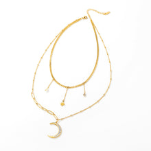 Load image into Gallery viewer, MOON AND STAR NECKLACE