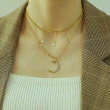 Load image into Gallery viewer, MOON AND STAR NECKLACE