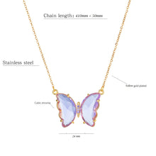 Load image into Gallery viewer, BUTTERFLY CZ NECKLACE
