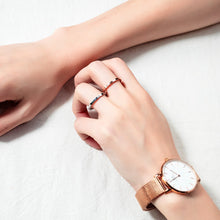 Load image into Gallery viewer, Stainless Steel Gold Plated Solitaire RING WITH CZ