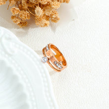 Load image into Gallery viewer, Stainless Steel Gold Plated RING WITH CZ