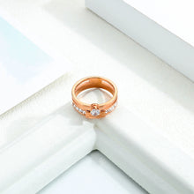Load image into Gallery viewer, Stainless Steel Gold Plated RING WITH CZ