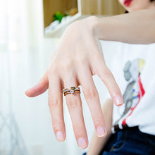 Load image into Gallery viewer, Stainless Steel Gold Plated RING WITH CZ