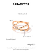 Load image into Gallery viewer, Stainless Steel Gold Plated RING WITH CZ