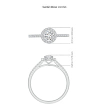 Load image into Gallery viewer, Round Diamond Halo Engagement Ring