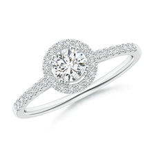 Load image into Gallery viewer, Round Diamond Halo Engagement Ring