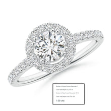Load image into Gallery viewer, Round Diamond Halo Engagement Ring