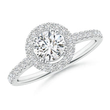Load image into Gallery viewer, Round Diamond Halo Engagement Ring