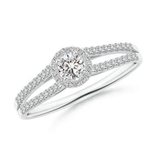 Load image into Gallery viewer, Round Diamond Halo Engagement Ring (Split)