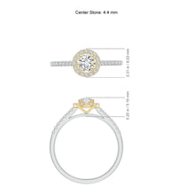 Load image into Gallery viewer, Round Diamond Halo Engagement Ring