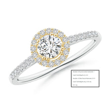Load image into Gallery viewer, Round Diamond Halo Engagement Ring