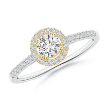Load image into Gallery viewer, Round Diamond Halo Engagement Ring