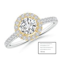 Load image into Gallery viewer, Round Diamond Halo Engagement Ring