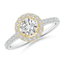 Load image into Gallery viewer, Round Diamond Halo Engagement Ring