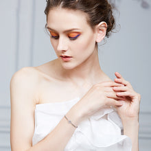 Load image into Gallery viewer, 925 Silver HALO Bangle Pave with AAA-Zircon Made with "Crossfor Component"-Dancing Stones