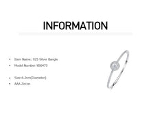 Load image into Gallery viewer, 925 Silver HALO Bangle Pave with AAA-Zircon Made with "Crossfor Component"-Dancing Stones
