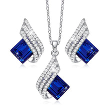 Load image into Gallery viewer, 925 Sterling Silver Jewelry Set for Women Made with Crystals from Swarovski(R)