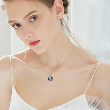 Load image into Gallery viewer, 925 Sterling Silver Pendant Made with Crystal From Swarovski(R) Sapphire