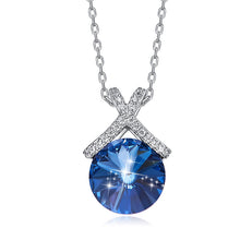 Load image into Gallery viewer, 925 Sterling Silver Pendant Made with Crystal From Swarovski(R) Sapphire