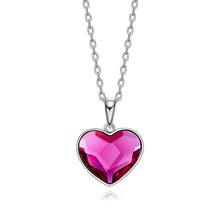Load image into Gallery viewer, 925 Sterling Silver Heart Pendant Made with Crystal From Swarovski(R)