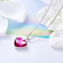 Load image into Gallery viewer, 925 Sterling Silver Heart Pendant Made with Crystal From Swarovski(R)