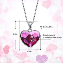 Load image into Gallery viewer, 925 Sterling Silver Heart Pendant Made with Crystal From Swarovski(R)