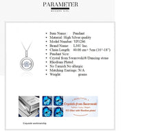 Load image into Gallery viewer, 925 Sterling Silver Circle Pendant Made with AAA-Cubic Zirconium Grade.