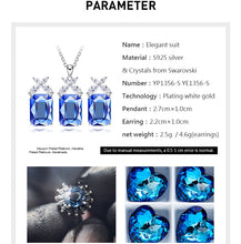Load image into Gallery viewer, 925 Sterling Silver Jewelry Set for Women Made with Crystals from Swarovski(R)