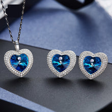 Charger l'image dans la galerie, 925 Sterling Silver Jewelry Set for Women Made with Crystals from Swarovski(R)