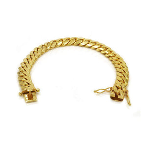 10K Yellow Gold Solid Miami Cuban Bracelet 11.0mm
