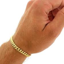 10K Yellow Gold Hollow Miami Cuban Bracelet 11.0mm