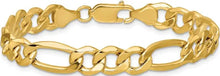 Load image into Gallery viewer, 10K Yellow Gold Figaro Bracelet 4.6 mm
