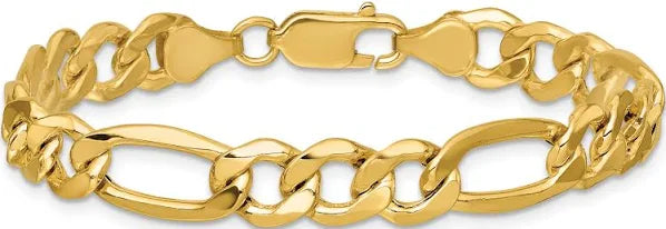 10K Yellow Gold Figaro Bracelet 4.6 mm