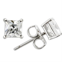Load image into Gallery viewer, Silver Studs 925 Sterling Earrings Rhodium Women AAA Grade CZ Clear (6mm-6.5 mm)
