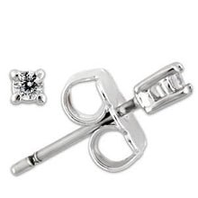 Load image into Gallery viewer, Silver Studs 925 Sterling Earrings Rhodium Women AAA Grade CZ Clear (2mm)
