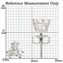 Load image into Gallery viewer, Silver Studs 925 Sterling Earrings Rhodium Women AAA Grade CZ Clear Triangle (6mm)
