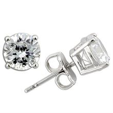 Load image into Gallery viewer, Silver Studs 925 Sterling Earrings Rhodium Women AAA Grade CZ Clear (6mm-6.5mm)
