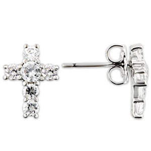 Silver Studs 925 Studs Earrings (3.5 mm) Rhodium Women AAA Grade CZ Clear