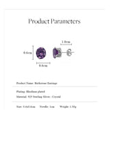 Load image into Gallery viewer, Silver Studs 6mm Made with Crystals From SWAROVSKI(R) Aquamarine
